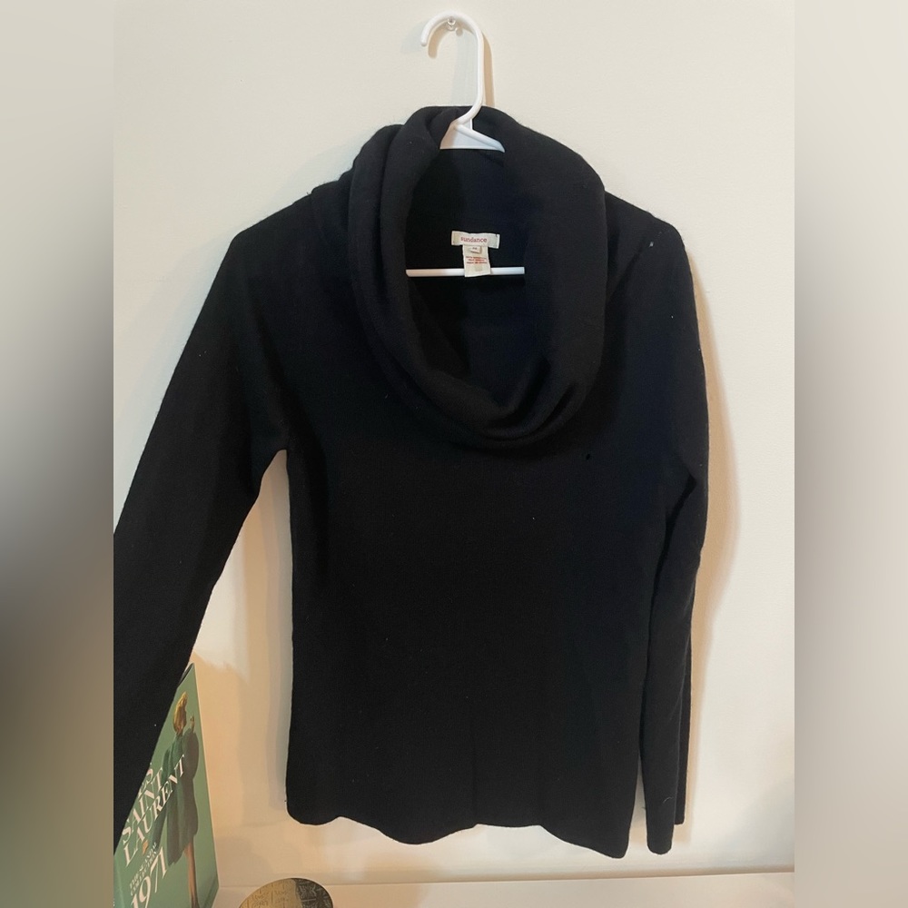 Sundance cashmere cowl neck sweater